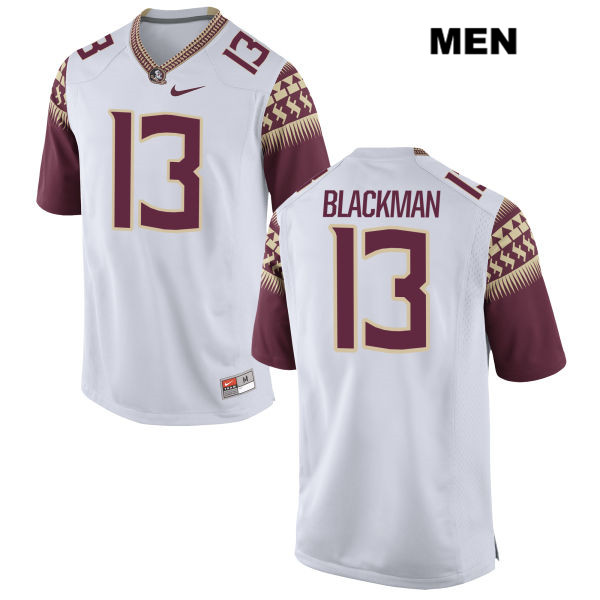 Men's NCAA Nike Florida State Seminoles #13 James Blackman College White Stitched Authentic Football Jersey CGG5069PW